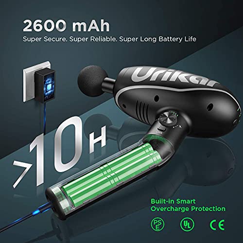 Urikar Heated Massage Gun for Athletes, Electric Handheld Deep Tissue