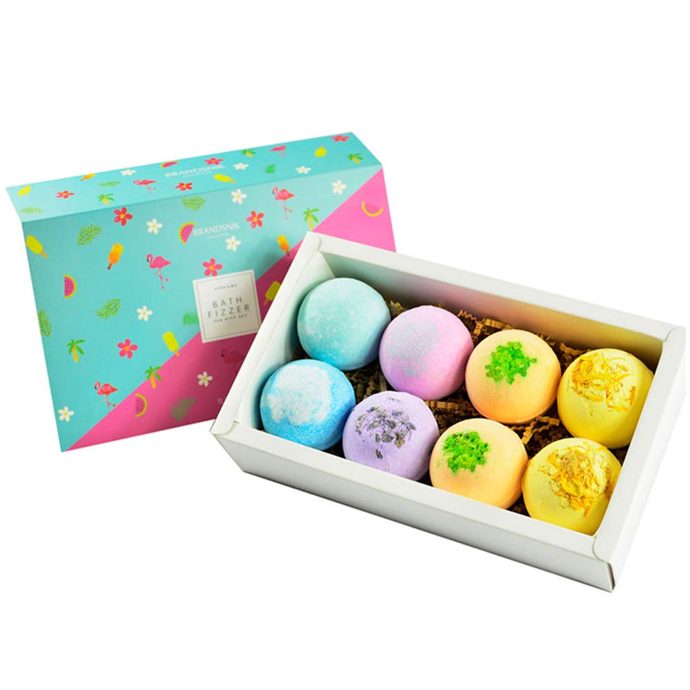 Bath Bomb Gift Set, BOJON Natural Organic Handmade Mini Bath Bombs - 8PCS