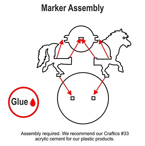 Pony, Character Mount Marker, Black, 50mm Base (1)