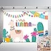 Mehofoto Fiesta Llama Backdrop A Whole Llama Fun Birthday Backdrops Llama Party Cactus Below Mexican Theme Background for Birthday Baby Shower Decorations Supplies 7x5 primary
