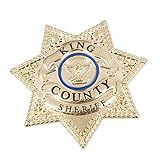 Generic the Walking Dead King Country Sheriff Prop Metal Badge