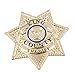 Generic the Walking Dead King Country Sheriff Prop Metal Badge