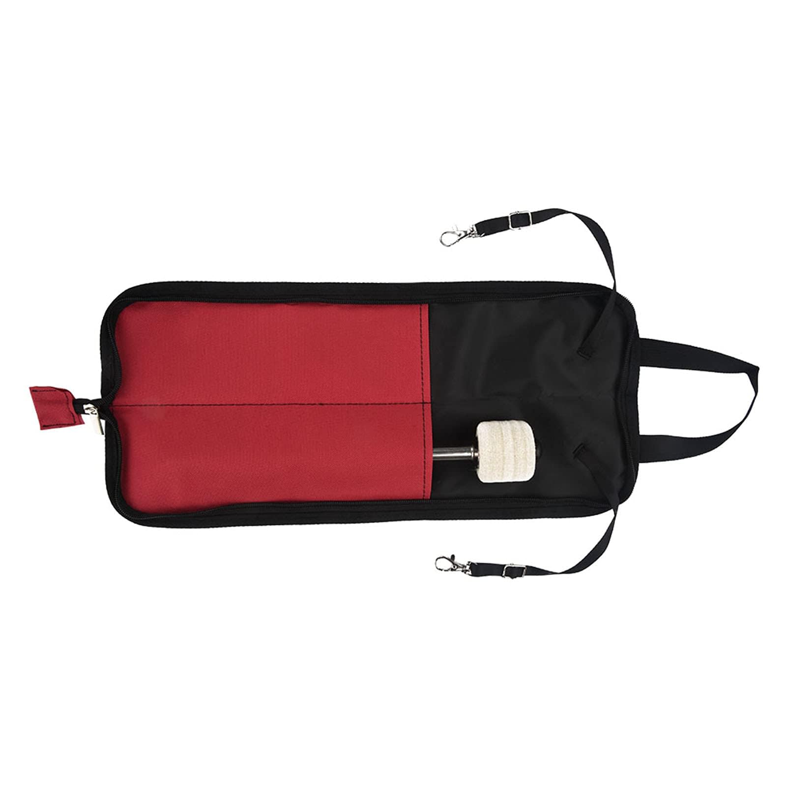 Alomejor Drum Stick Bag Drumstick Holder Drum Stick Storage Hanging Bag Case Drumstick with Handle(Red)