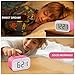 Alarm Clock, LED Emoji Travel Alarm Clock / Smart Desk Clock / Candy-Colored Digital Clock for Kids Battery Operated (Pink)