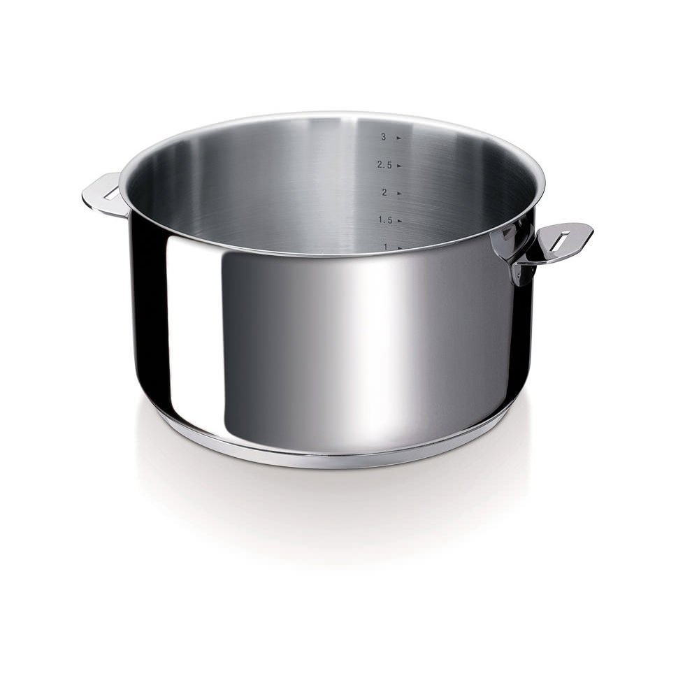 Beka Cookware Evolution Stainless Steel 18/10 Body for Saucepan/Casserole, 14 cm, Multi Colour, 30 x 14 x 30 cm