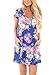 HOTAPEI Women's Floral Print Short Sleeve Casual Loose T-Shirt Mini Dress