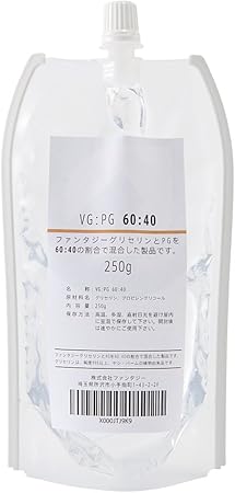 Amazon ファンタジーグリセリン Vg プロピレングリコール Pg ミックス品 混合比vg60 Pg40 250g リッチパウダー 化粧品原料 原液 通販
