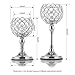 VINCIGANT Silver Crystal Pillar Candle Holders Set of 2 for Votive Tealight Candles/Modern Home Decor Gift for Anniversary Celebration/Table Centerpieces,8 and 10 Inches Tall