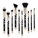 Beauty Kate Marble Makeup Brushes (Black), 10 PCS Makeup Brush Set Premium Face Eyeshadow Eyebrow Blush Contour Foundation Fluffy Crease Cosmetic Brush Set for Powder Liquid Cream