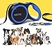 Triton Retractable Dog Leash - 16 Foot Reinforced Nylon Ribbon - One Touch Locking - Anti Slip Handle Collapsible Water Bowl