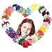 Avando Boutique Grosgrain Ribbon Pinwheel Hair Bows Clips for Baby Girls Teens Toddlers Kids Children Set of 40