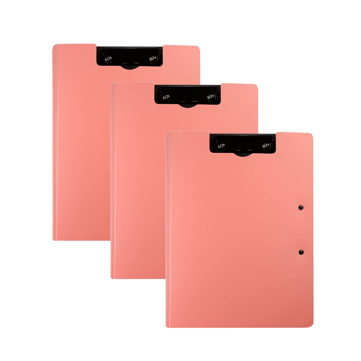 A4 Double Clip Clipboard, for Study and Office 3 in 1 Clipboard, Portable File Management(3 Pack) (Pink)