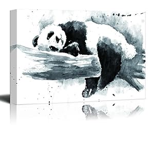 Animal Series Ink Painting of a Panda on...