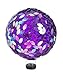 Evergreen Garden Gazing Ball in Purple Iridescent Design Everyday Decor for Homes Gardens and Yards