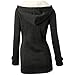 Susanny Womens Winter Fashion Outdoor Warm Wool Blended Classic Pea Coat Jacket Black Medium