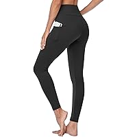 Gayhay Leggings with Pockets for Women - High Waisted Tummy Control Soft Compression Yoga Pants for Workout Running Gym