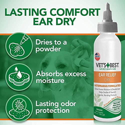 Vet's Best Dog Ear Cleaner Kit MultiSymptom Ear Relief Wash & Dry