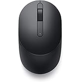 Dell Wireless Mouse MS3320W, AA Battery Powered, Bluetooth | 2.4GHz, 3 Buttons, Adjustable DPI 1000-4000, Swift Pair, 3 Year Advanced Exchange, Black