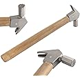MuskalMed Professional Horse Shoe Hoof Farrier Octagon Nail Driving Hammer Wooden Handle 12oz VT-165