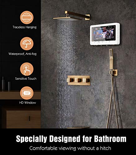 TiMOVO Wall Mounted Shower Phone Holder for Phones Under 6.8 inch, Waterproof Anti-Fog Touchable Screen Sealed Phone… - Afbeelding 3