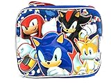 Sega Sonic the Hedgehog Team Tail, Knuckles, Shadow Insulated Blue Lunch Bag