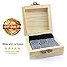 Iron Products Whiskey Stones For Whiskey, Bourbon, Scotch, And Wine - The Perfect Mother or Fathers Day Gift - Set Of 6 Stones Packaged In Wooden Gift Box And Velvet Bag Included.