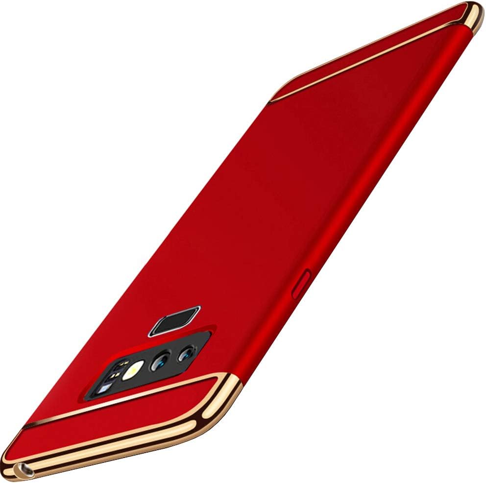 QQWANG Compatible for Galaxy Note 9 Case,3 in 1 Ultra Thin, 01_Red, Size Large