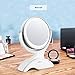 Makeup Mirror LED Lighted with 1X/7X Magnification, Anjou Vanity Mirror Battery Powered, Removable, Double Side, 360° Rotation for Countertop Cosmetic Makeup with 3 Free Batteries, White
