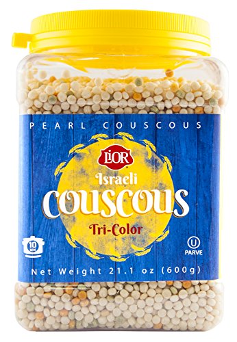 Lior Israeli Couscous Jar, Tricolor, 21 Ounce