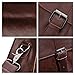 Berchirly Vintage Faux Leather Briefcase Men Women 13.3Inch Shoulder Messenger Bag Coffee