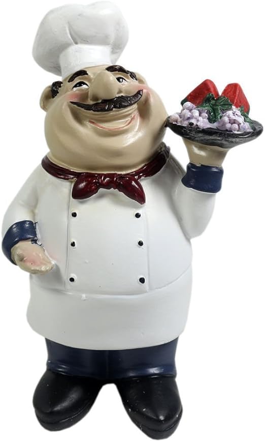 Home & Garden Italian Chef Figurine Statue Restaurant Decor for