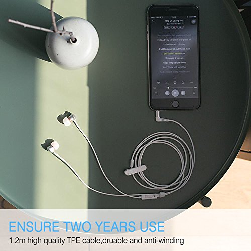 Simptech in-Ear Earbuds/Earphones Headphones with Microphone, Bass Stereo Noise Isolating,Remote Control,Alluminum Alloy,Compatible for iPhone and Samsung Phones