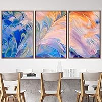 3 Piece Framed Canvas Wall Art 3D Abstract Brushstroke Contemporary Canvas Prints Home Artwork Decoration for Living Room,Bedroom - 16