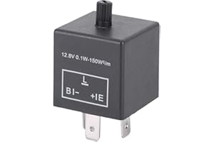 Generic CF14KT Universal LED Turn Signal Flasher Relay, 3 Pins 12.8V 0.1W-150W Adjustable Flash Speed Relay, LED Light for Ca