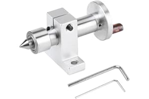 ZERODIS Adjustable Double Bearing Live Center Revolving Center DIY Parts for Mini Lathe Machine Woodworking Tool