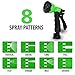 HBlife 150 ft Expandable Lawn Garden Water Hose with 8 Spray Pattern Nozzle - Triple Latex Core, Solid Metal Ends