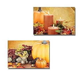 Beautiful Autumn Display with Acrorns Leaves Pumpkins and...