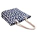 DGY Women’s Print Canvas Tote Bag Beach Bag Shopping Bag Shoulder Bag with Thick Rope G00252 (Blue Rabbit)