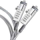 Enover 2 Pack Notebook Combination Laptop Computer Lock and Security Cable