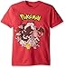 Pokémon Pokemon Men's Group Shot Of Evolved Sleeve T-Shirt, Red Heather, Large