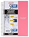 Five Star Spiral Notebook, College Ruled, 5 Subject, 6 x 9.5 Inches, 180 Sheets, Assorted Colors (06184)Pack Of 2