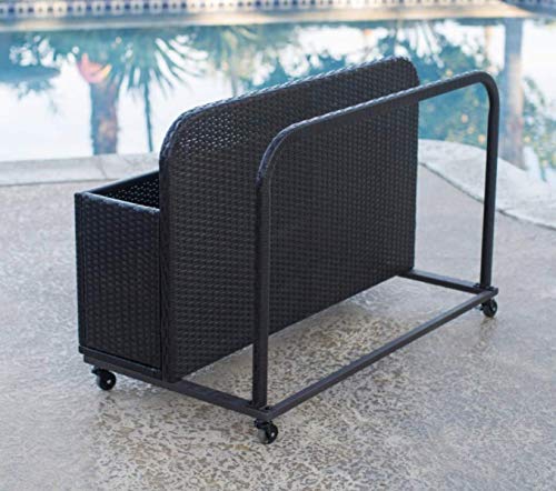 Resin Wicker Raft Caddy With Wheels - By DERMA PAD