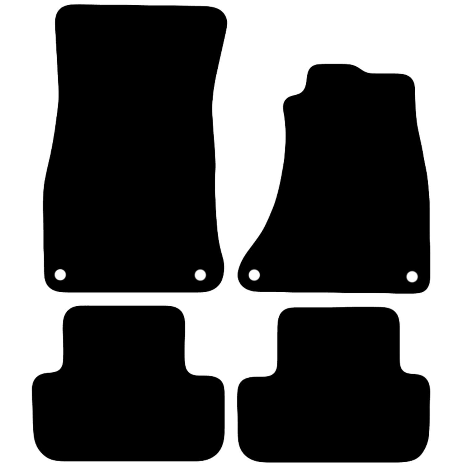 Carsio Carpet Car Mats For Audi A4 2012 2015 4 Piece Set Tailored Fit Floor Mat Complete Accessory Black Custom Fitted - All Weather, Anti-Slip Backing & Black Trim