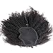 QDBeauty Hair 4B 4C Afro Kinky Curly Ponytails Clip In 100% Human Hair Non Remy Hair Natural Color(10inch)