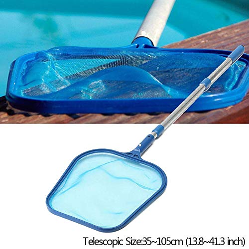 Leaf Skimmer Heavy Duty Pool Leaf Skimmer Net with Adjustable Aluminum Telescopic Pole for Pools and Spas Professional Swimming Pool Leaf Skimmer Net