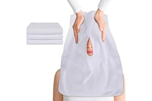 SINLAND Microfiber Esthetician Towels for Facials 3 Pack Mask Removing Face Wrap Soft Facial Cloth with Split Design Spa Towe