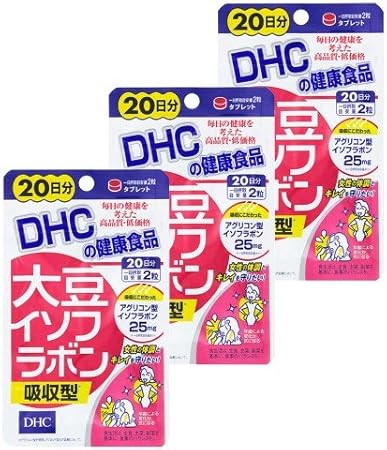 Amazon 3個セット Dhc 大豆イソフラボン 吸収型 日分 40粒 3 Dhc ディー エイチ シー イソフラボン