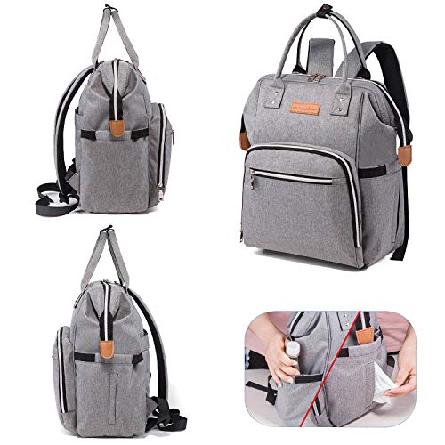 Diaper Bag Backpack for Mom - Multi Function Baby Travel Diper Bag Tote for Girls and Boys - Stylish Maternity Nappy Bag with Stroller Straps and Insulated Pockets - Best Bookbag Daiper Bag for Dad - Thumbnail 7