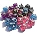 7 Dice x 4 Colors (28 Pieces) Polyhedral Translucent Dice in 4 Complete Sets with 4 Pack Black Pouches for Dungeons and Dragons