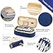 EASTHILL Big Capacity Pencil Case Bag Canvas Storage Pouch Marker with Zipper Stationery Organizer Pen Bag Holder Middle High School College Office Student Girl Boy Teen Adult Gift - Navy Blue